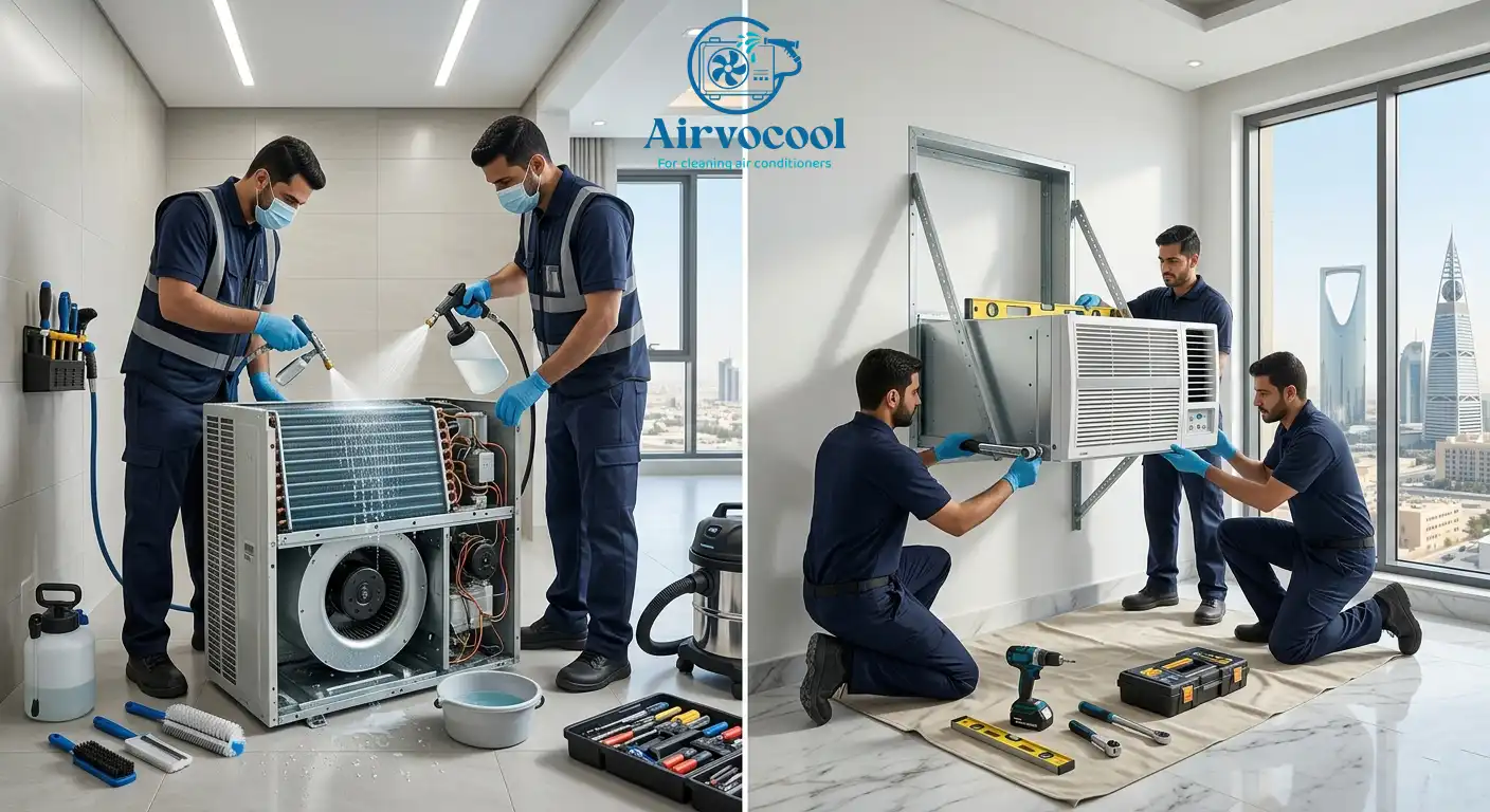 تنظيف وتركيب مكيفات شباك بالرياض